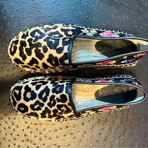 Johnny Was Leopard Print Espadrilles NWOT